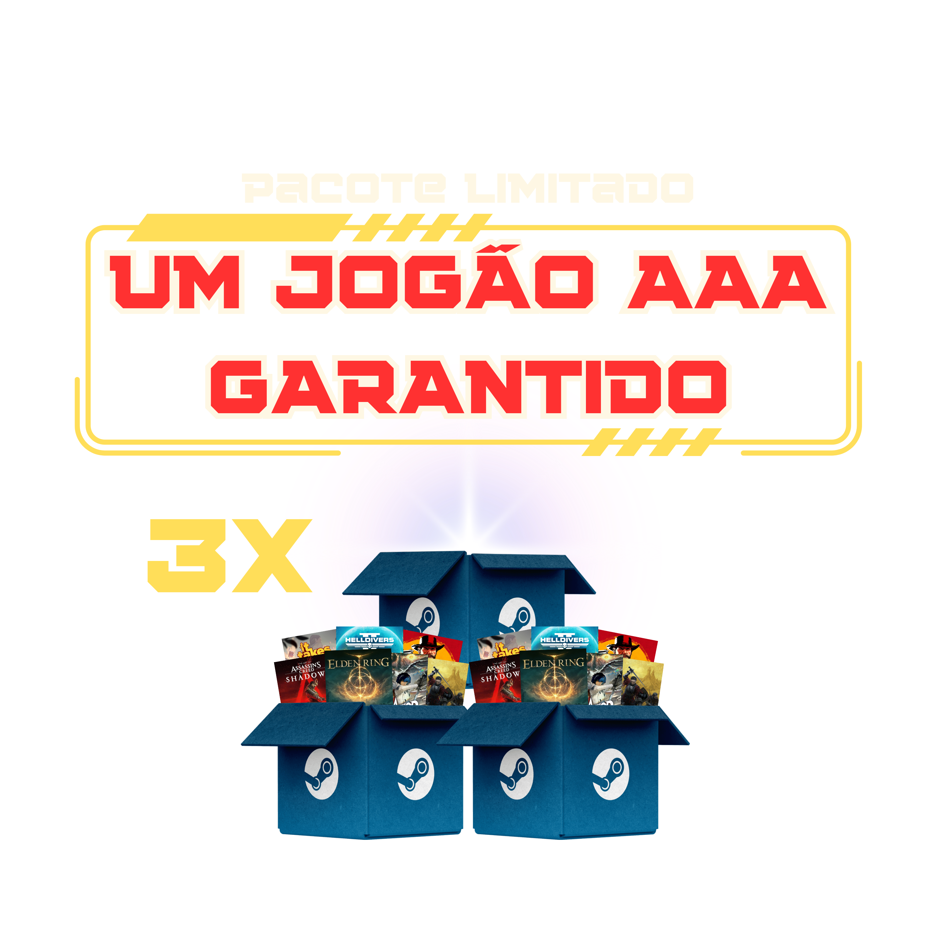 Kit 3 Mystery Boxes de Alto Nível – Gamer Lucky